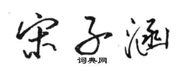 駱恆光宋子涵行書個性簽名怎么寫