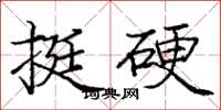 龐中華挺硬楷書怎么寫