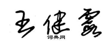 朱錫榮王健霞草書個性簽名怎么寫