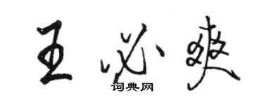 駱恆光王必爽行書個性簽名怎么寫