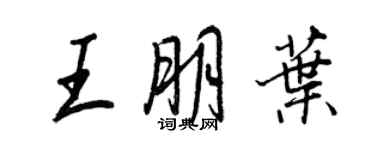 王正良王朋葉行書個性簽名怎么寫