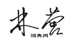 駱恆光林營草書個性簽名怎么寫