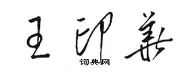 駱恆光王印華草書個性簽名怎么寫