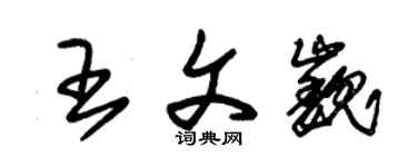 朱錫榮王文巍草書個性簽名怎么寫