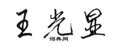 駱恆光王光顯行書個性簽名怎么寫