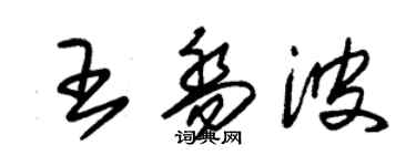 朱錫榮王喬波草書個性簽名怎么寫