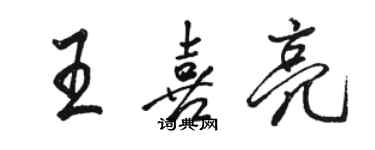 駱恆光王喜亮行書個性簽名怎么寫