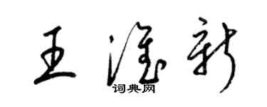 梁錦英王淮新草書個性簽名怎么寫