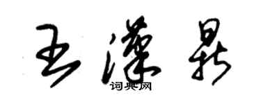 朱錫榮王漢鼎草書個性簽名怎么寫