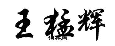胡問遂王猛輝行書個性簽名怎么寫