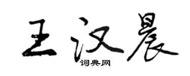 曾慶福王漢晨行書個性簽名怎么寫