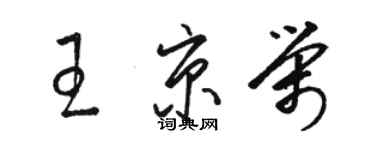 駱恆光王京榮草書個性簽名怎么寫