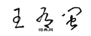 駱恆光王有閩草書個性簽名怎么寫