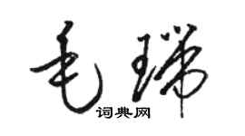 駱恆光毛瑞草書個性簽名怎么寫