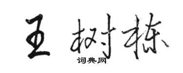 駱恆光王樹棟行書個性簽名怎么寫