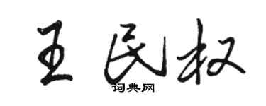駱恆光王民權行書個性簽名怎么寫