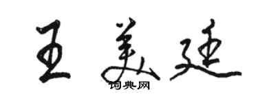 駱恆光王美廷行書個性簽名怎么寫