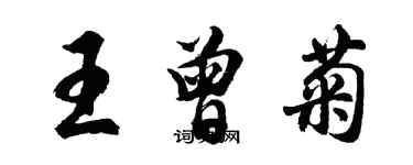 胡問遂王曾菊行書個性簽名怎么寫