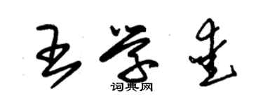 朱錫榮王學愛草書個性簽名怎么寫