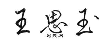 駱恆光王思玉行書個性簽名怎么寫