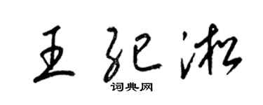梁錦英王紀淞草書個性簽名怎么寫