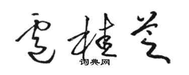 駱恆光盧桂芝草書個性簽名怎么寫