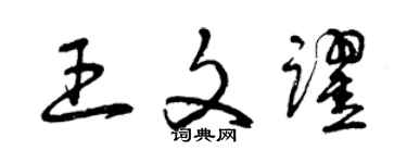 曾慶福王文躍草書個性簽名怎么寫