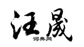 胡問遂汪晟行書個性簽名怎么寫
