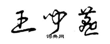 曾慶福王聞燕草書個性簽名怎么寫