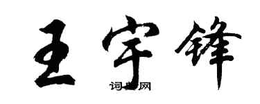 胡問遂王宇鋒行書個性簽名怎么寫