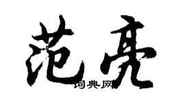 胡問遂范亮行書個性簽名怎么寫