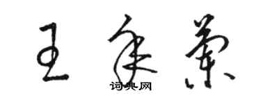 駱恆光王年蘭草書個性簽名怎么寫