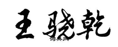 胡問遂王驍乾行書個性簽名怎么寫