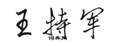 駱恆光王特軍行書個性簽名怎么寫