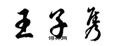 胡問遂王子雋行書個性簽名怎么寫