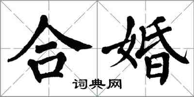 翁闓運合婚楷書怎么寫