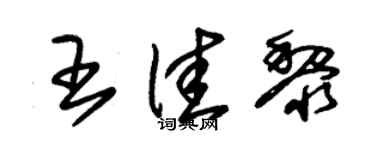 朱錫榮王佳黎草書個性簽名怎么寫
