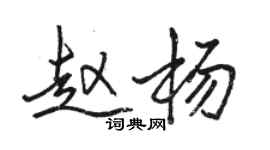 駱恆光趙楊行書個性簽名怎么寫