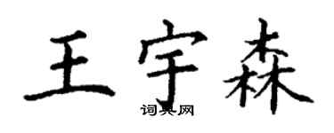 丁謙王宇森楷書個性簽名怎么寫