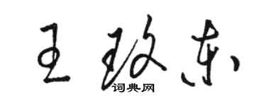 駱恆光王玫東草書個性簽名怎么寫