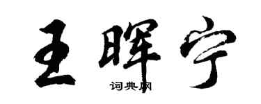胡問遂王暉寧行書個性簽名怎么寫