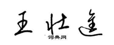 梁錦英王壯進草書個性簽名怎么寫