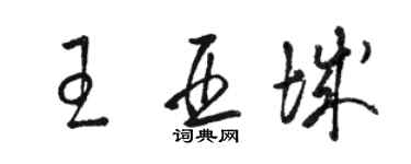 駱恆光王亞城草書個性簽名怎么寫