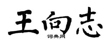 翁闓運王向志楷書個性簽名怎么寫