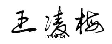 曾慶福王凌梅草書個性簽名怎么寫