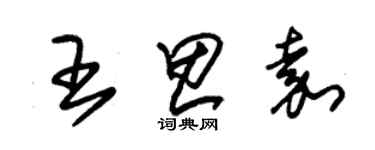 朱錫榮王思嘉草書個性簽名怎么寫