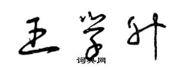 曾慶福王學升草書個性簽名怎么寫