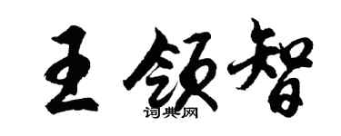 胡問遂王領智行書個性簽名怎么寫