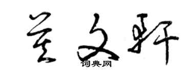 曾慶福莫文軒草書個性簽名怎么寫