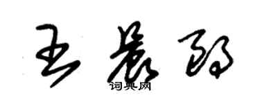 朱錫榮王晨朗草書個性簽名怎么寫